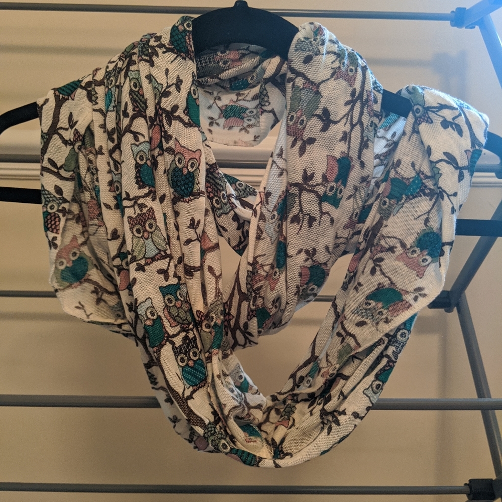 Owl infinity scarf